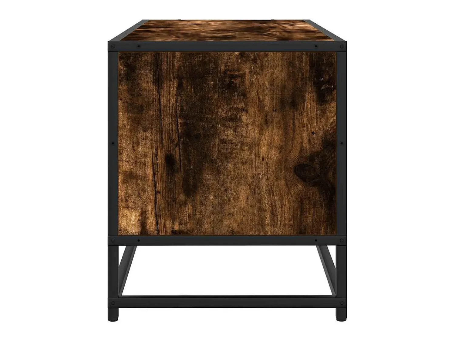 Móvel De Tv*vidaxl Móvel p/ TV 80x34,5x40 cm deriv. madeira/metal carvalho fumado Castanho