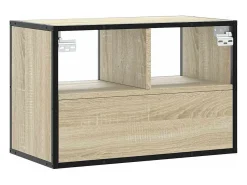 vidaxl Móvel p/ TV 60x31x39,5 cm deriv. madeira/metal carvalho sonoma^ Móvel De Tv