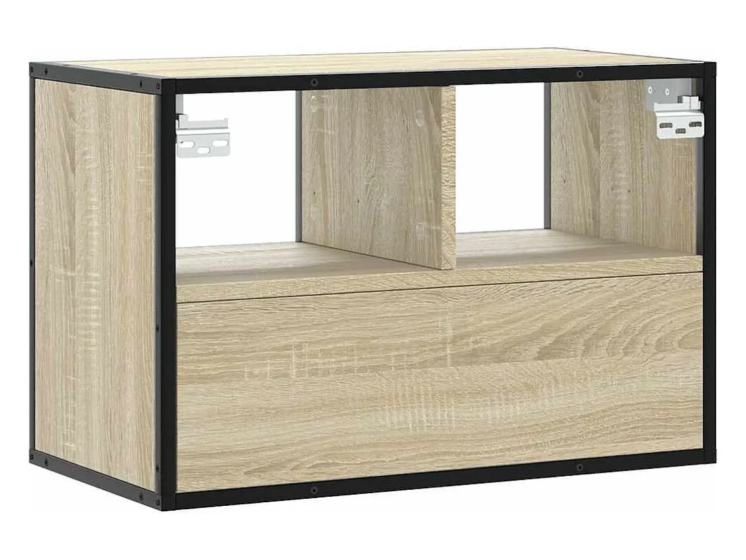 vidaxl Móvel p/ TV 60x31x39,5 cm deriv. madeira/metal carvalho sonoma^ Móvel De Tv