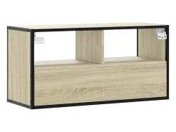 Online vidaxl Móvel p/ TV 80x31x39,5 cm deriv. madeira/metal carvalho sonoma Castanho