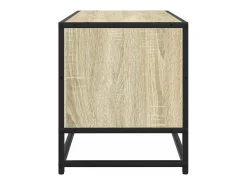 Best vidaxl Móvel p/ TV 100x34,5x40 cm deriv. madeira/metal carvalho sonoma Castanho