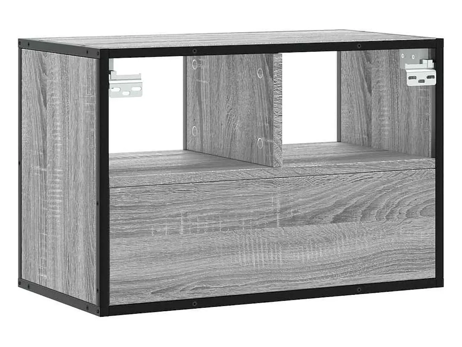 Online vidaxl Móvel p/ TV 60x31x39,5 cm deriv. madeira/metal sonoma Cinzento