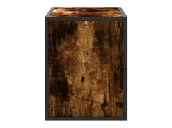 Móvel De Tv*vidaxl Móvel p/ TV 80x31x39,5 cm deriv. madeira/metal carvalho fumado Castanho