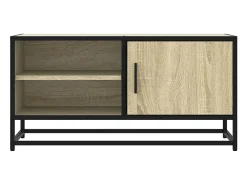 Móvel De Tv|vidaxl Móvel p/ TV 80x34,5x40 cm deriv. madeira/metal carvalho sonoma Castanho