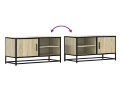 Móvel De Tv|vidaxl Móvel p/ TV 80x34,5x40 cm deriv. madeira/metal carvalho sonoma Castanho