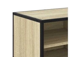 Móvel De Tv|vidaxl Móvel p/ TV 80x34,5x40 cm deriv. madeira/metal carvalho sonoma Castanho