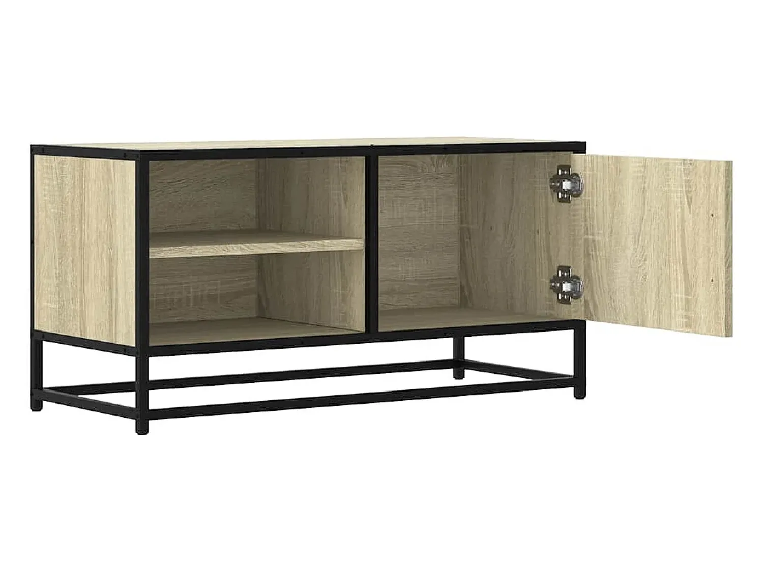 Móvel De Tv|vidaxl Móvel p/ TV 80x34,5x40 cm deriv. madeira/metal carvalho sonoma Castanho