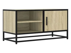 Móvel De Tv|vidaxl Móvel p/ TV 80x34,5x40 cm deriv. madeira/metal carvalho sonoma Castanho