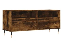 Móvel De Tv|vidaxl Móvel p/ TV 100x34,5x44,5 cm derivados madeira carvalho fumado Castanho