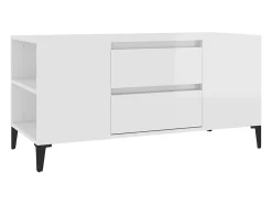 Móvel De Tv| Móvel p/ TV 102x44,5x50 cm derivados madeira brilhante PT734831 Branco