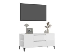 Móvel De Tv| Móvel p/ TV 102x44,5x50 cm derivados madeira brilhante PT734831 Branco