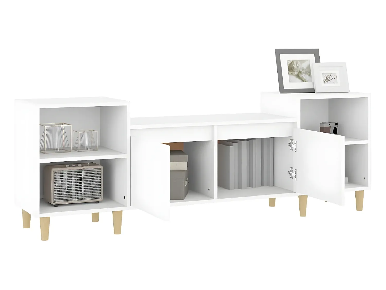 Móvel De Tv| Móvel p/ TV 160x35x55 cm derivados de madeira PT295195 Branco