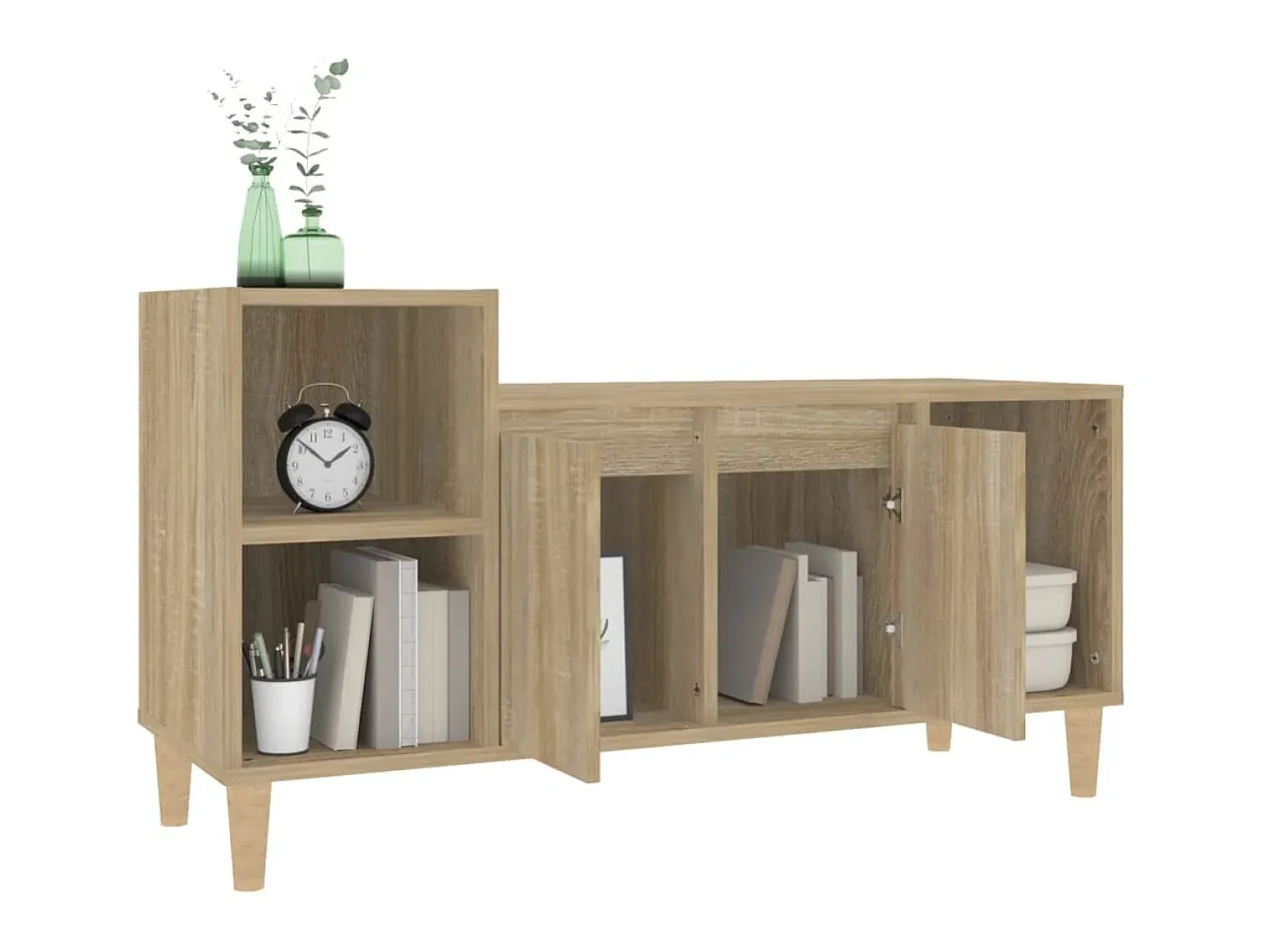 Móvel De Tv* Móvel p/ TV 100x35x55 cm derivados de madeira carvalho sonoma PT629379 Castanho