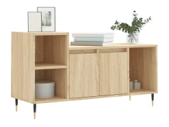 Móvel p/ TV 100x35x55 cm derivados de madeira carvalho sonoma PT380211 Castanho