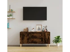 Móvel De Tv| Móvel p/ TV 102x44,5x50 cm derivados de madeira carvalho fumado PT154144 Castanho