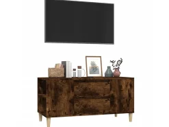 Móvel De Tv| Móvel p/ TV 102x44,5x50 cm derivados de madeira carvalho fumado PT154144 Castanho