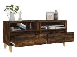 Móvel De Tv* Móvel p/ TV 100x34,5x44,5 cm derivados madeira carvalho fumado PT796846 Castanho