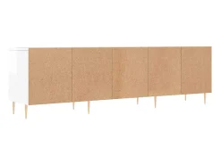 Móvel De Tv*vidaxl Móvel p/ TV 150x30x44,5 cm derivados madeira branco brilhante Marfim
