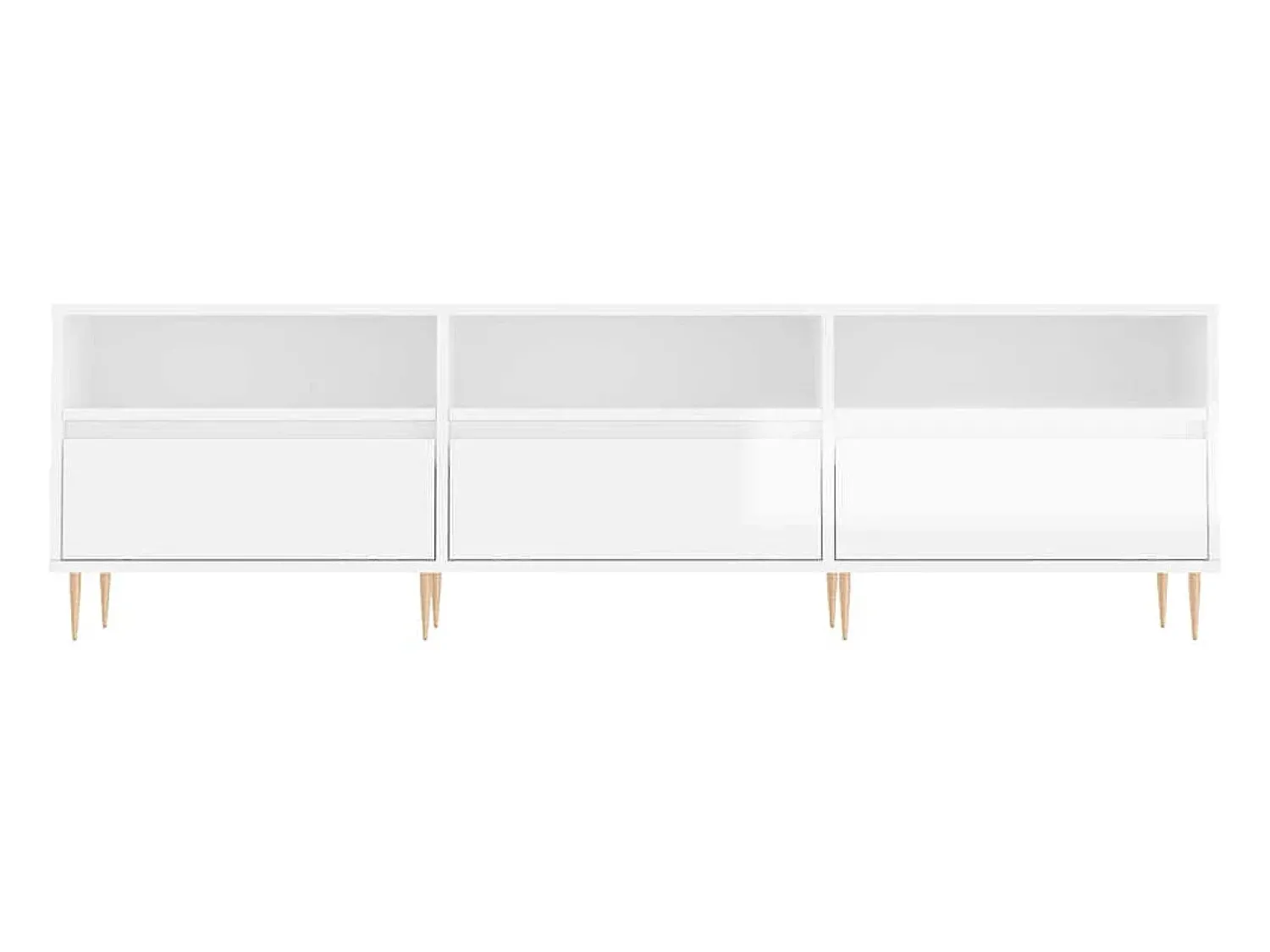 Móvel De Tv*vidaxl Móvel p/ TV 150x30x44,5 cm derivados madeira branco brilhante Marfim