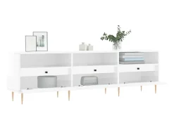 Móvel De Tv*vidaxl Móvel p/ TV 150x30x44,5 cm derivados madeira branco brilhante Marfim
