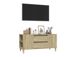 Móvel p/ TV 102x44,5x50 cm derivados de madeira carvalho sonoma PT766386^ Móvel De Tv
