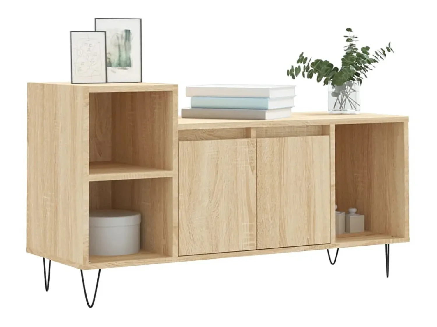 Móvel De Tv* Móvel p/ TV 100x35x55 cm derivados de madeira carvalho sonoma PT204582 Castanho