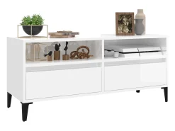 Móvel De Tv* Móvel p/ TV 100x34,5x44,5 cm derivados madeira brilhante PT363381 Branco