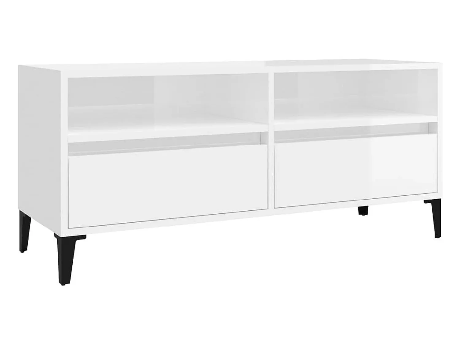 Móvel De Tv* Móvel p/ TV 100x34,5x44,5 cm derivados madeira brilhante PT363381 Branco