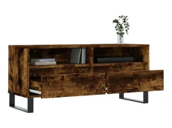 Móvel De Tv| Móvel p/ TV 100x34,5x44,5 cm derivados madeira carvalho fumado PT204871 Castanho