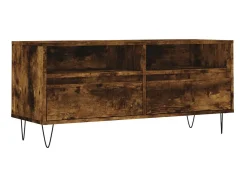 New Móvel p/ TV 100x34,5x44,5 cm derivados madeira carvalho fumado PT443692 Castanho