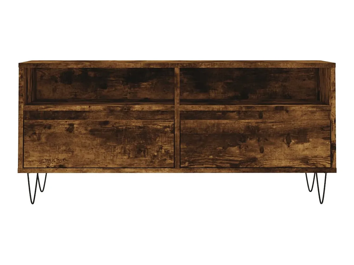New Móvel p/ TV 100x34,5x44,5 cm derivados madeira carvalho fumado PT443692 Castanho