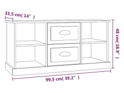 Móvel De Tv*vidaxl Móvel p/ TV 99,5x35,5x48 cm derivados madeira carvalho sonoma Castanho