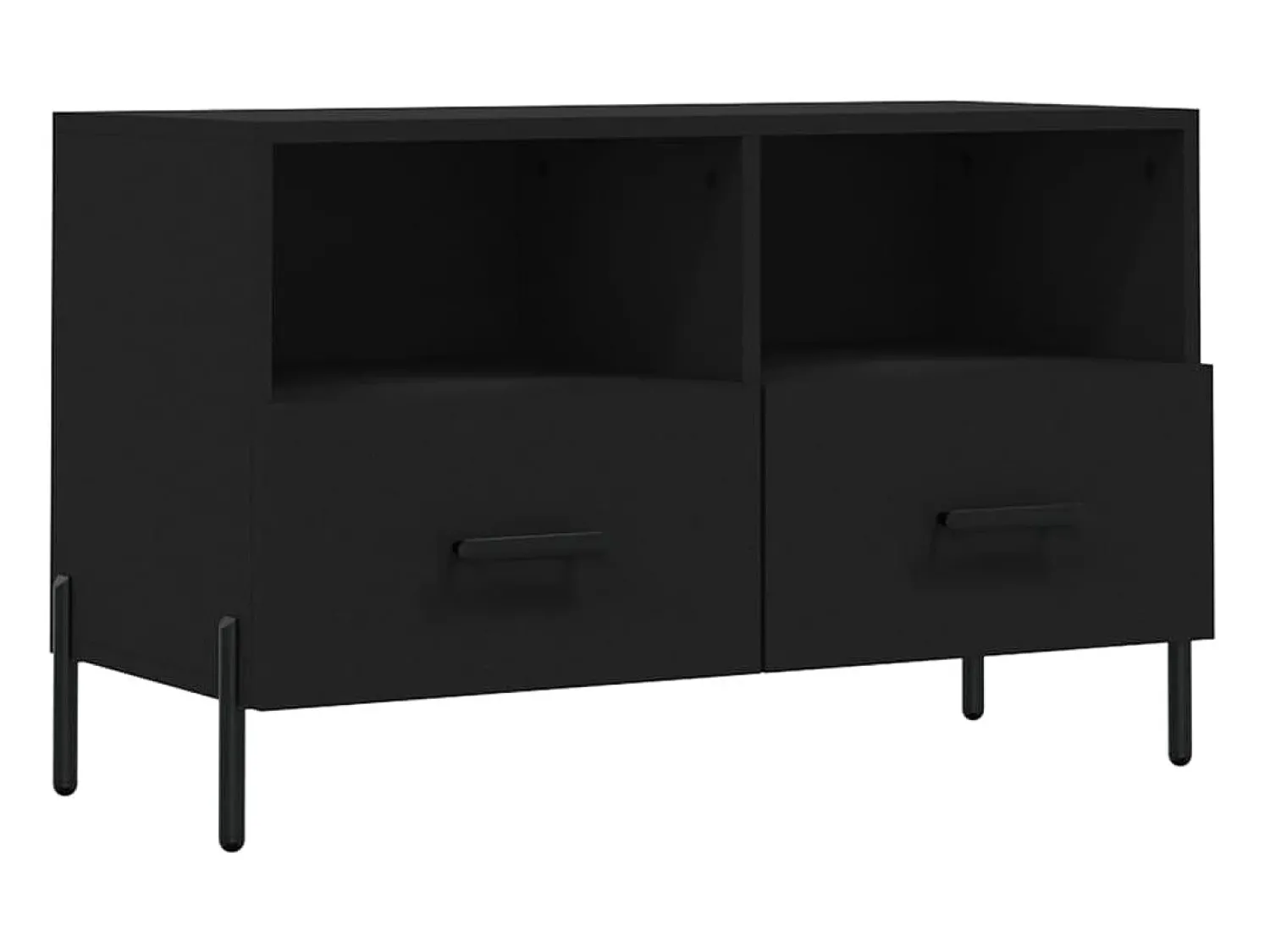 Móvel De Tv| Móvel p/ TV 80x36x50 cm derivados de madeira PT969272 Preto