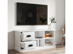 Móvel De Tv* Móvel p/ TV 102x35,5x47,5 cm derivados madeira brilhante PT926870 Branco