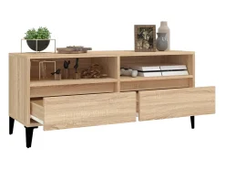 Móvel De Tv* Móvel p/ TV 100x34,5x44,5 cm derivados madeira carvalho sonoma PT896448 Castanho