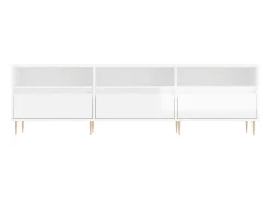 Móvel De Tv* Móvel p/ TV 150x30x44,5 cm derivados madeira brilhante PT552182 Branco