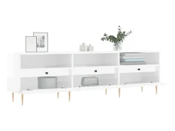 Móvel De Tv* Móvel p/ TV 150x30x44,5 cm derivados madeira brilhante PT552182 Branco