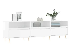 Móvel De Tv* Móvel p/ TV 150x30x44,5 cm derivados madeira brilhante PT552182 Branco