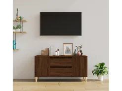Móvel p/ TV 102x44,5x50 cm derivados madeira carvalho PT275698^ Móvel De Tv