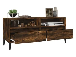 Móvel De Tv* Móvel p/ TV 100x34,5x44,5 cm derivados madeira carvalho fumado PT761221 Castanho