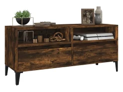 Móvel De Tv* Móvel p/ TV 100x34,5x44,5 cm derivados madeira carvalho fumado PT761221 Castanho