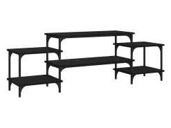 Móvel De Tv| Móvel p/ TV 157x35x52 cm derivados de madeira PT347788 Preto