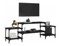 Móvel De Tv| Móvel p/ TV 157x35x52 cm derivados de madeira PT347788 Preto