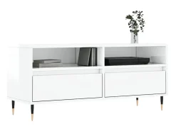 Hot Móvel p/ TV 100x34,5x44,5 cm derivados madeira brilhante PT434958 Branco
