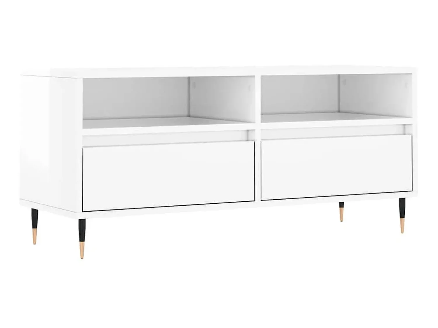 Hot Móvel p/ TV 100x34,5x44,5 cm derivados madeira brilhante PT434958 Branco