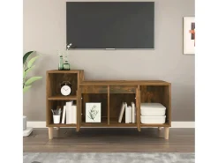 Clearance Móvel p/ TV 100x35x55 cm madeira processada carvalho fumado PT650099 Castanho