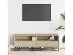 Móvel p/ TV 122x34x41 cm madeira processada carvalho sonoma PT862747^ Móvel De Tv