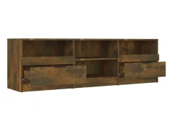 Móvel p/ TV 150x33,5x45 cm madeira processada carvalho fumado PT673351^ Móvel De Tv