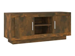 New Móvel p/ TV 102x35x45 cm madeira processada carvalho fumado PT439429 Castanho