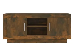 New Móvel p/ TV 102x35x45 cm madeira processada carvalho fumado PT439429 Castanho
